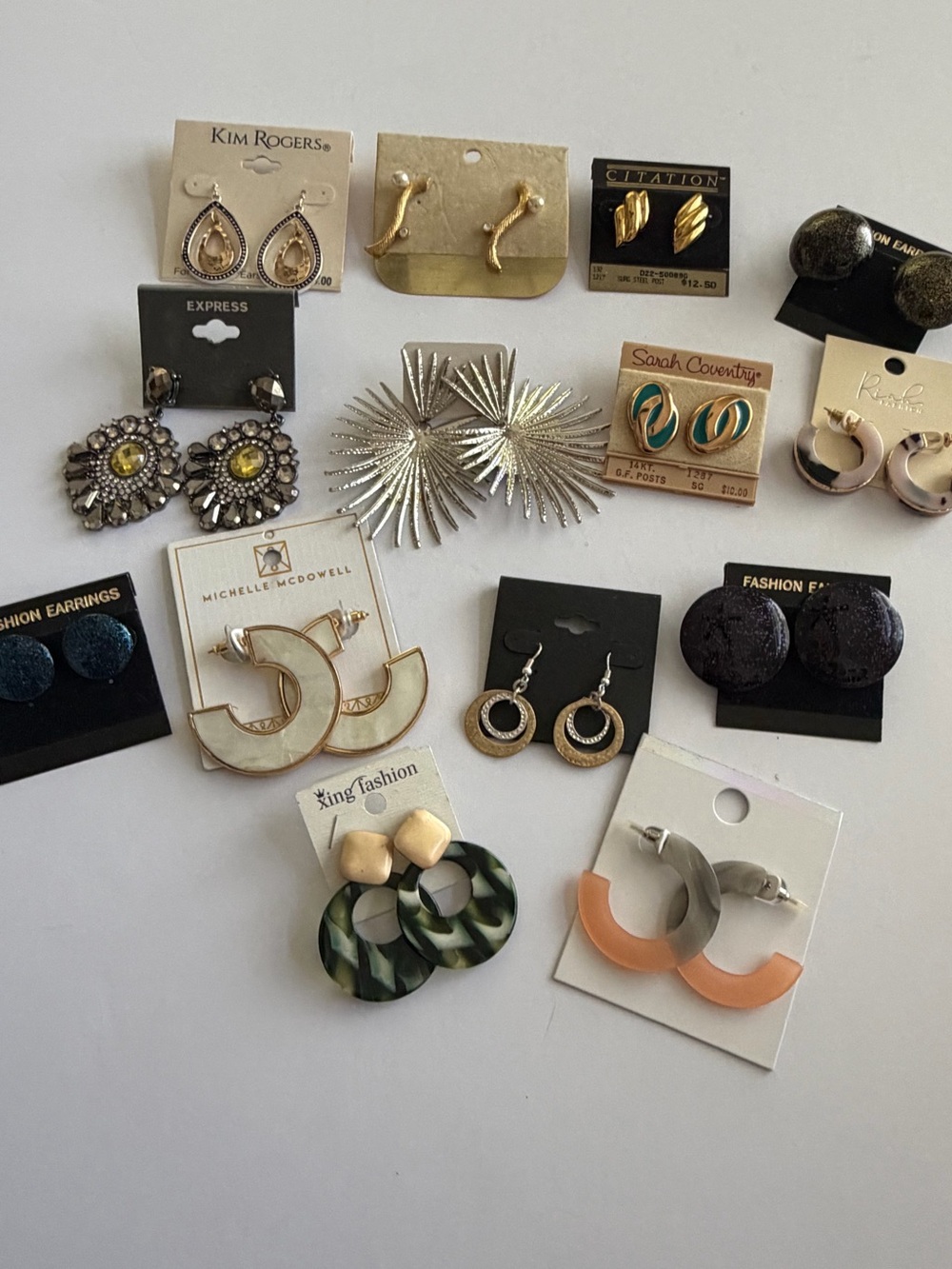 Vintage 14 Pairs NWT 80’s 90’s Earrings Bundle Lot